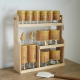 Glass Spice Jars Set 12 pieces with Wooden Stand 